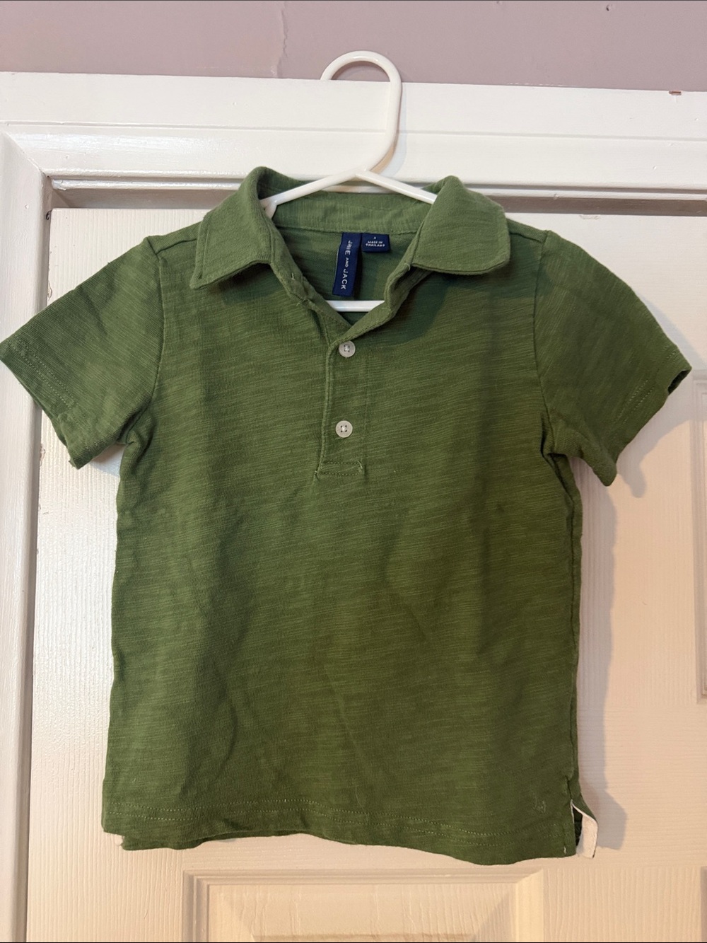 Janie and Jack Olive Green Short Sleeve Polo